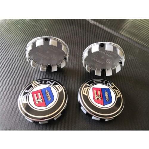 20PCS MIX 68mm 10pins ALPINA car wheel center caps hub logo cap emblem auto accessories blue white