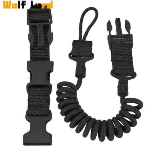 Airsoft Spring Strap Two Point Rifle Sling Adjustable Tactical Hunting Accessories Gun Strap Elastic Spring Keychain Strap
