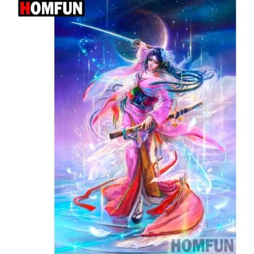 HOMFUN Full Square/Round Drill 5D DIY Diamond Painting "Beauty character" Embroidery Cross Stitch 3D Home Decor Gift A12084