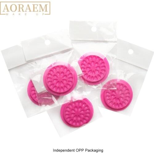 AORAEM Pasteable Eyelash Grafting Glue Holder 5pcs Plastic Adhesive Gasket For Eyelashes Extension Pallet Stickers Makeup Tools