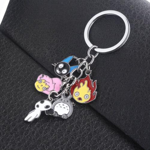 My Neighbor Totoro Keychain Cartoon Figures Toy Dog Cat Pendants Key Chain Women Men Kids Christmas Gifts Jewelry