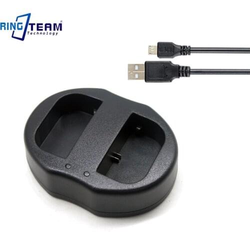 Quick Dual USB Charger for LP-E6 LPE6 Battery Fits for Canon Camera EOS 5D Mark II III 5D2 5D3 5DS R 6D 7D 60D 60Da 70D 80D XC10