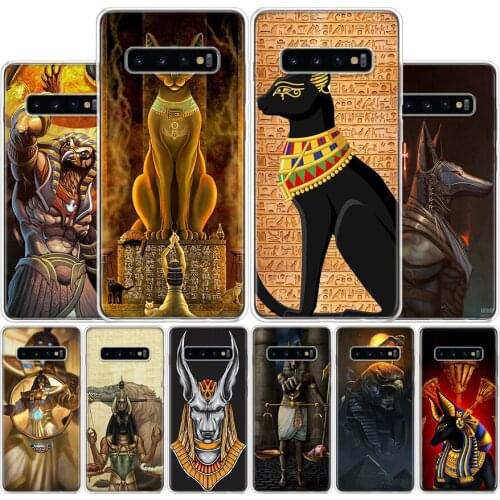 Egypt Nefertiti Anubis Ankh Cat Phone Case For Samsung Galaxy A51 A71 A70S A50S A30S A10 A20E A40 A41 A01 A21 A6 A7 A8 A9 Shell