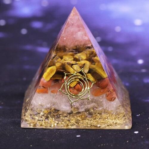 Elite Orgone Pyramid Tiger Eye Crystal For Orgone Energy Generator Chakra Healing/Emf Protection And Meditation Yoga- Made For U