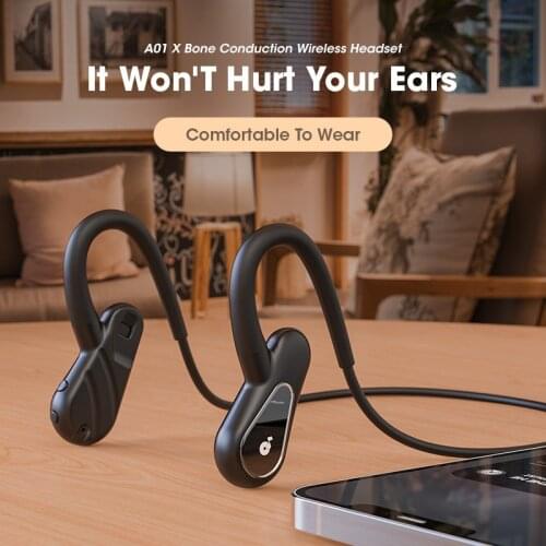 NewBone Conduction Headset Bluetooth 5.0 Wireless Headphone Sport Waterproof Handsfree Headset With Microphone For Xiaomi Iphone