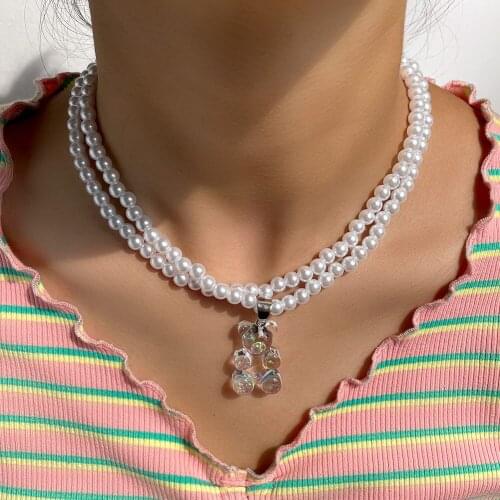 JJFOUCS Pearl Necklaces For Women