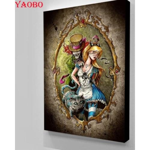 Full square drill diamond painting Cartoon Alice in Wonderland embroidery handicrafts mosaic needlework 5d diy diamond paint