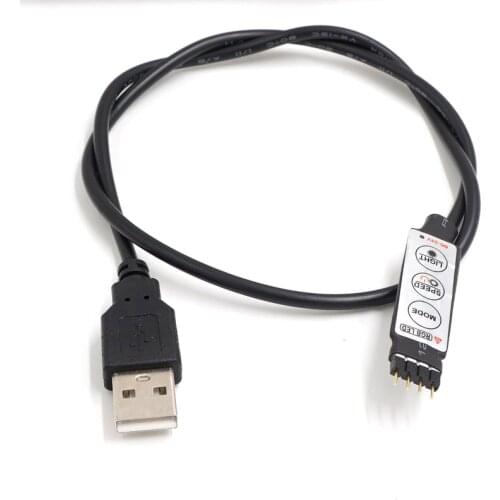 USB RGB Controller DC5V Led Dimmer with 3 Keys 4 Pin Female Connector for 5V RGB Led USB Strip 19 Dynamic Modes For Led Strip