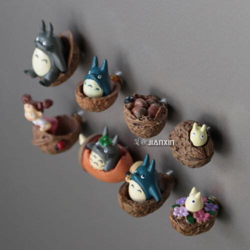 Creative cartoon simulation Walnut Totoro cute refrigerator magnets magnetic stickers