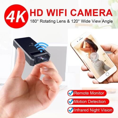 4K Mini Camera WiFi Smart Wireless Camcorder IP Hotspot HD Night Vision Video Small Cam Motion Detection action camera gadgets