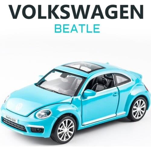 Car Model for Beetle GSR 1:32 Pull Back Acousto-optic Alloy Discast Street Metal Business Cars Model Children Toy