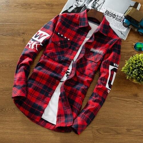 Brand New Men Casual Plaid Shirt Fashion Soft Cotton Long Sleeve Sim Fit Flannel Leisure Styles Men Dress Shirts