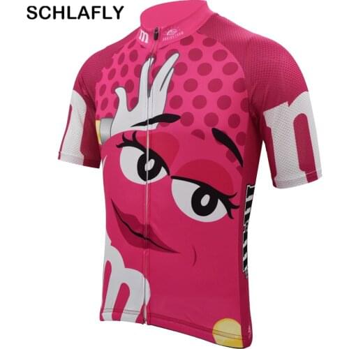 Men Pink funny cycling jersey short sleeve summer bike wear jersey road jersey cycling clothing bicycle clothes schlafly