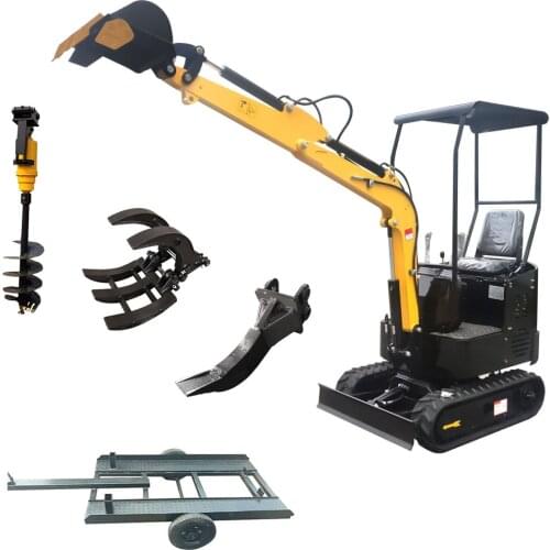 Closed cabin excavator 1Ton Cheap mini excavator price Chinese small digger