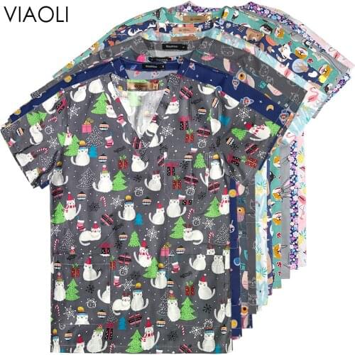 New medical surgical uniforms pharmacy hospital scrubs tops breathable beauty salon dentistry pet doctor overalls nurse uniform