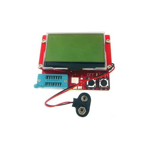 New 1pcs Small 12864 LCD Transistor Tester Capacitance ESR Meter Diode Triode MOS LCR NPN