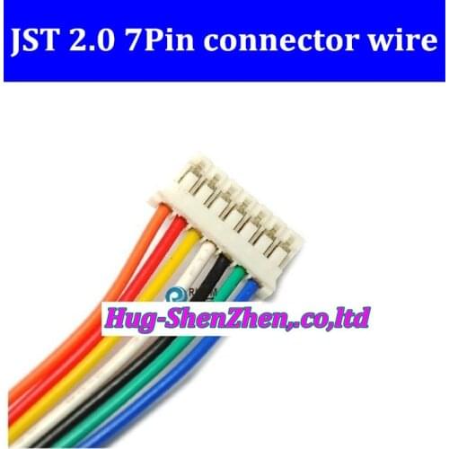 New High Quality 7pin 7P JST 2.0mm PH2.0 PH 2.0 7pin PH-7p connector with cable 100mm wire 24AWG--500pcs/lot