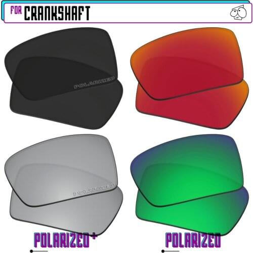 EZReplace Polarized Replacement Lenses for - Oakley Crankshaft Sunglasses - BkSrP Plus-RedGreenP