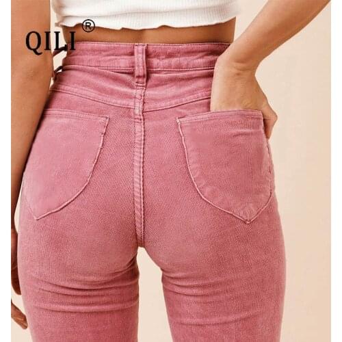 Qili Women's Corduroy Trousers