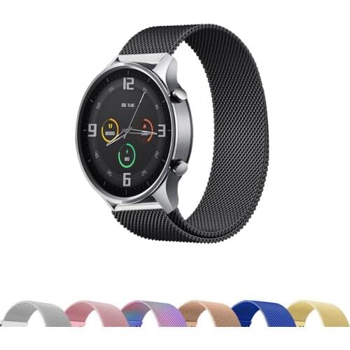 Magnetic Strap for xiaomi mi watch color Haylou LS02 correa 20mm/22mm band metal Wristband replacement smart watch belt