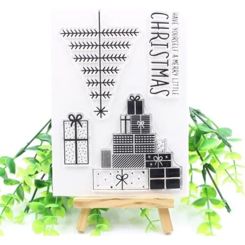 KSCRAFT Christmas Presents Transparent Clear Silicone Stamp/Seal for DIY scrapbooking/photo album Decorative clear stamp 525