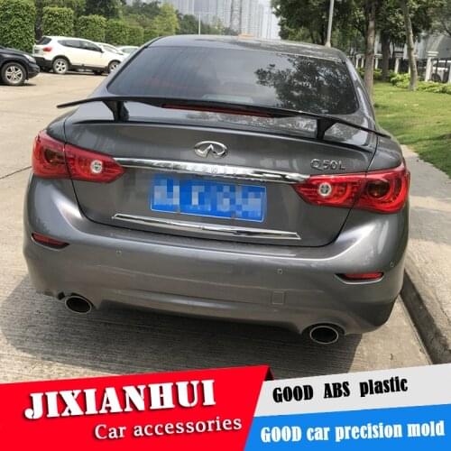 For Infiniti Q50 Spoiler 2016-2018 Infiniti Q50 Spoiler TF ABS plastic Material Car Rear Wing Color Rear Spoiler