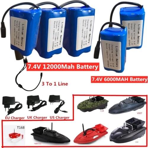 T168 2011-5 T188 T888 V007 And So On RC Fishing Bait Boat Smart RC Bait Boat Parts 12000Mah 5200Mah Battery Charger 3To1 Line