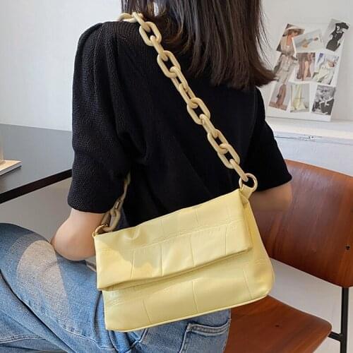 Women Pu Leather Shoulder Bags High Quality Ladies Chain Messenger Crossbody Bags Designer Female Handbags Casual Tote Bag New