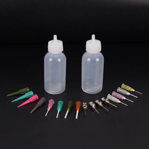 1 Set Body Art Nozzle Drawing Making Tool Plastic Body Art Tattoo Applicator Bottle 30ml Nozzle Drawing Making Kits