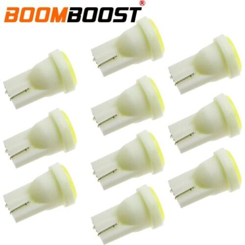 10pcs 12V T10 COB W5W Wedge car width Lamp Ceramic Car Interior LED car license plate lamp light