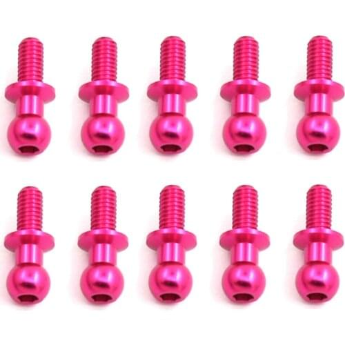 10Pcs M3 Metal Hex Ball Head Screws for Tamiya TT01 TT02 Sakura D5 1/10 RC Drift Car Spare Parts Universal