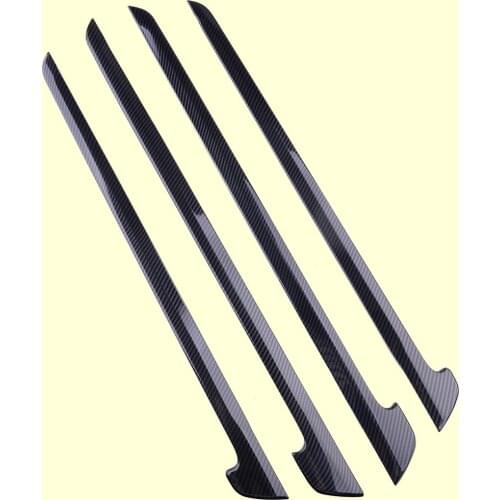 4pcs Inner Door Armrest Decor Cover Trim Decoration ABS Plastic Carbon Fiber Black fit for Honda CR-V CRV 2017 2018 2019 2020