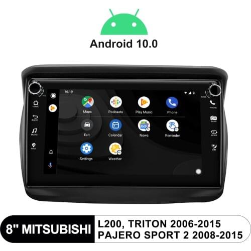 8 Inch Android 10.0 Car Radio Player With Carplay Steering Wheel For Mitsubishi Pajero Sport 2 2008-2015 L200,Triton 2006-2015