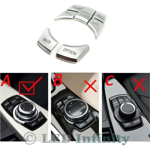 IDrive Multi-Media 7-Button Decor Cover Trims For BMW 3 4 5 6 X5 X6 i3 Z4 Series