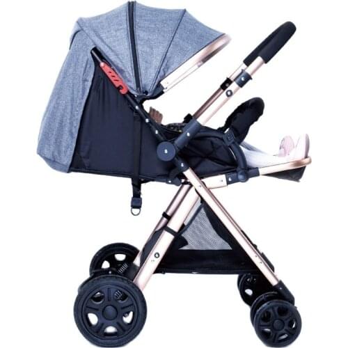 Baby stroller bidirectional push ultra-light folding umbrella car can sit and lie portable baby stroller