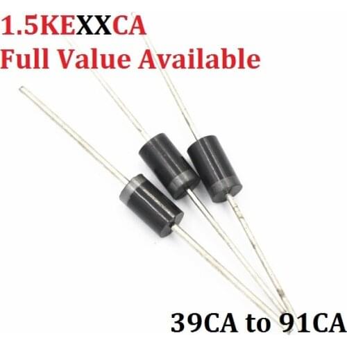 20PCS 1.5KE39CA 1.5KE43CA 1.5KE47CA 1.5KE51CA 1.5KE91CA 1.5KE56CA 1.5KE62CA 1.5KE82CA 43/47/51CA/56CA/62CA/82CA/91CA/ TVS diode