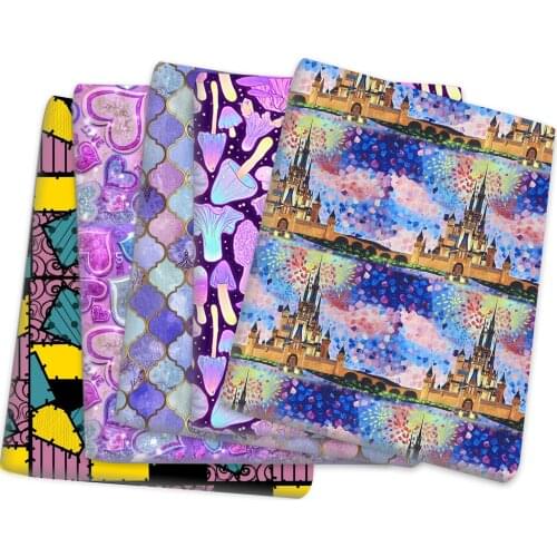 Purple Series Firework polyester Cotton Sewing Quilting Fabrics Needlework Material DIY Handmade Cloth,1Yc14304