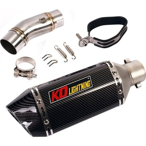 Motorcycle Exhaust Connect Link Tube Escape Muffler Silencer for Kawasaki Ninja 400 Ninja 250 2017 2018 2019 2020