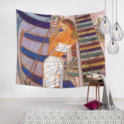 Ethnic Maiden Style Tapestry Folk Costumes Daily Lifefolk Dances Mural Art Wall Hanging Tapestries for Living Room Decor