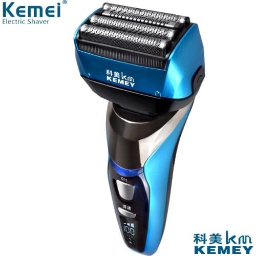 Kemei Professional Electric Shaver for Men Rechargeable Beard Trimmer Mens Razor Waterproof Face Care Hair Shaving Machine