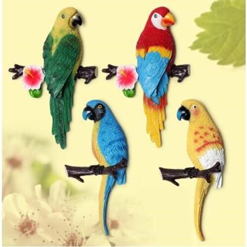 Wall stickers, wall hanging parrots, home wall decoration crafts, beautiful birds