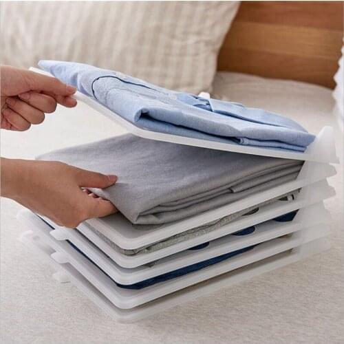 Lazy Clothes Folding Board Save Time Clothes Organization Adult Kids Magic T-Shirt Clothing Dividers Stackable Folder Organizer
