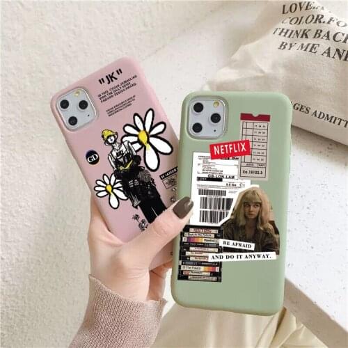 Fashion Retro Bar Code Label TPU Case for iPhone 12mini 7 8 Plus SE Candy color Soft Cover for iPhone Xs Max XR 11Pro 12pro Max
