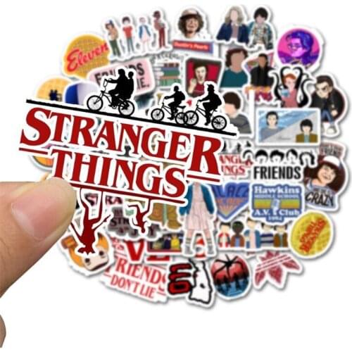 Cartoon American drama Stranger Things Sticker Waterproof for Laptop Skateboard Suitcase Guitar Furniture Decal DIY Toy Sticker