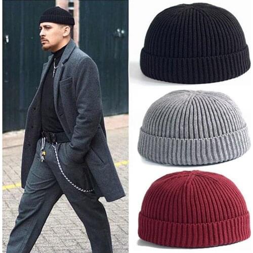 Men Women Winter Solid Wool Acrylic Knitted Warm Crimping Dome Hats Unisex Warmer Fashion Casual Street Dance Hot Sale Cap K11