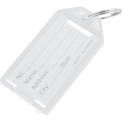 NEW 1 Pc Plastic Cool Key Ring Tags Key Ring ID Identity Tags Rack Name Card Label Shop Price Free Shipping