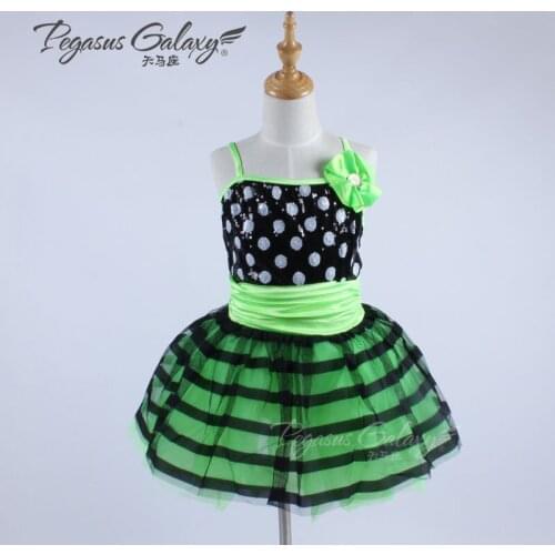 New Arrival Stretch Satin Sequin Ballet Tutu Girls Ballerina Dancing Costumes Children Dance Dress Romantic Tutu Dress B-6333