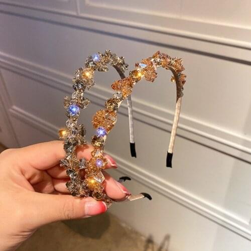 Crystal rhinestone headhoop simple hair accessories Korea Dongdaemun temperament fashion headband trendy wild headdress women