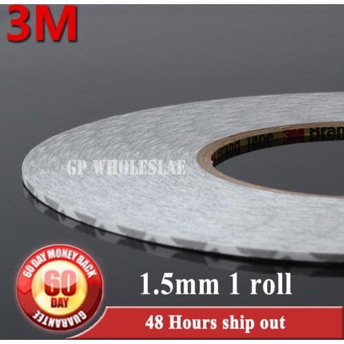 Original 3M 1.5mm*50 Meters 9080 Double Coated Adhesive Tape for Nokia Samsung iphone LCD Panel Touch Screen Repair, Translucent