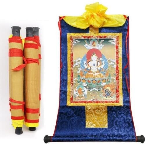 Tibetan Thangkas Tibetan Hand Painted Buddhism Accessories Religious Scroll Wall Painting Decoration Home